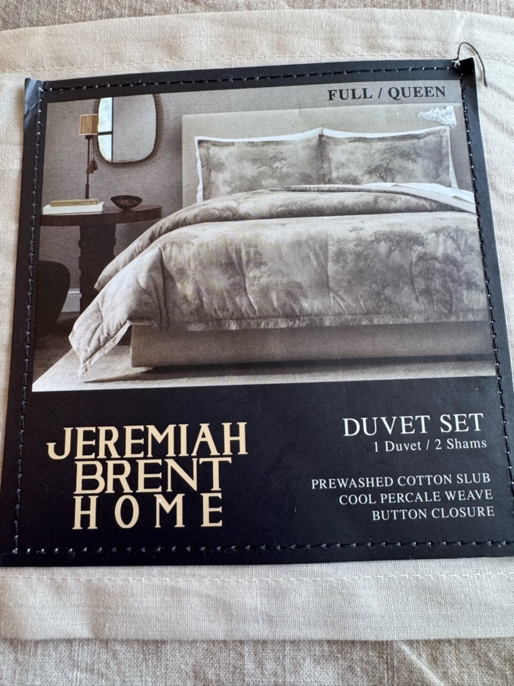 Jeremiah Brent Home - 3pc Full/Queen duvet set 'Walk in the Woods’ New - Picture 6 of 8